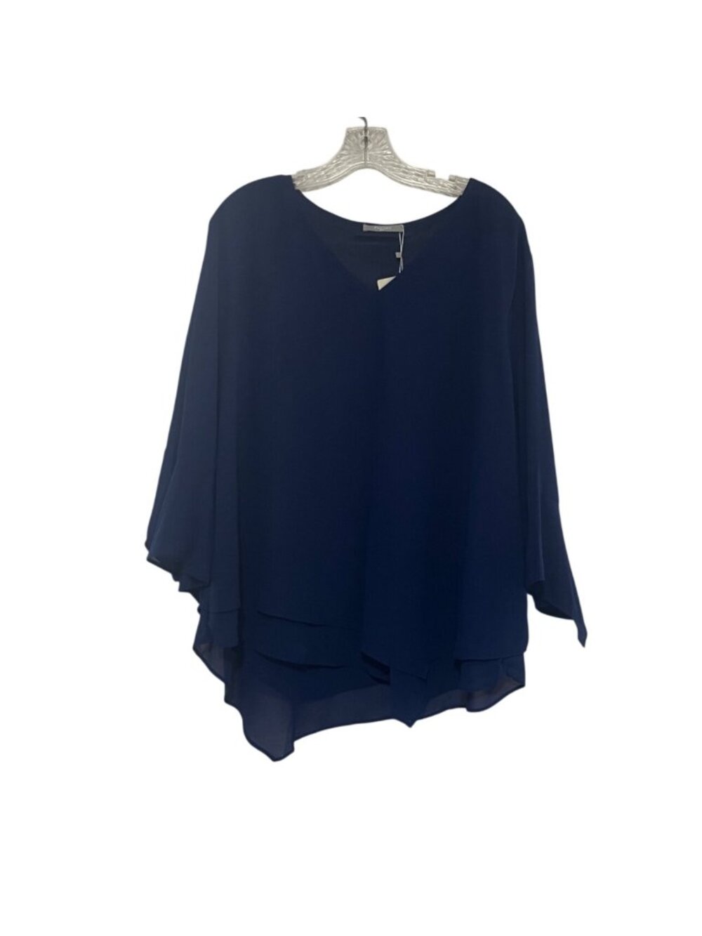 Furnex Layered Chiffon Blouse XXL Blue New Lightweight Flowing Top